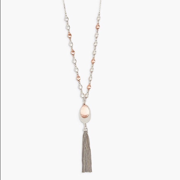 Lucky Brand Jewelry - Lucky Brand Tassel Necklace Two Tone Long Boho